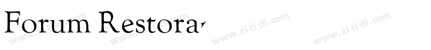 Forum Restora字体转换
